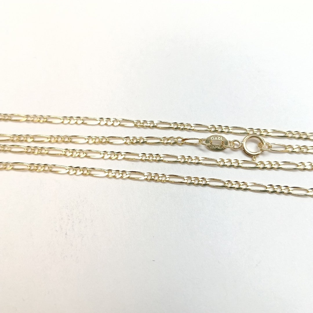 CADENAS TEJIDO 3X1 ORO 10K 55 CM 3.2 GR (NUEVO)