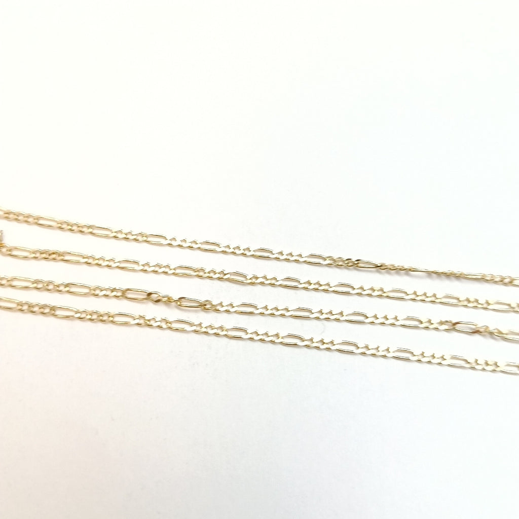 CADENAS TEJIDO 3X1 ORO 14K 55 CM 2.4 GR (NUEVO)