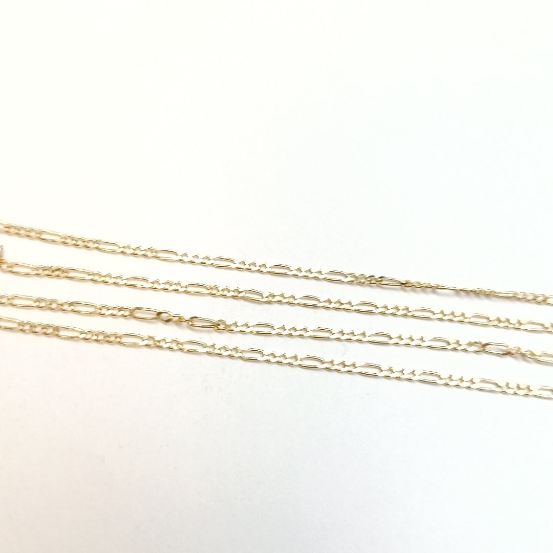 CADENAS TEJIDO 3X1 ORO 14K 55 CM 2.4 GR (NUEVO)