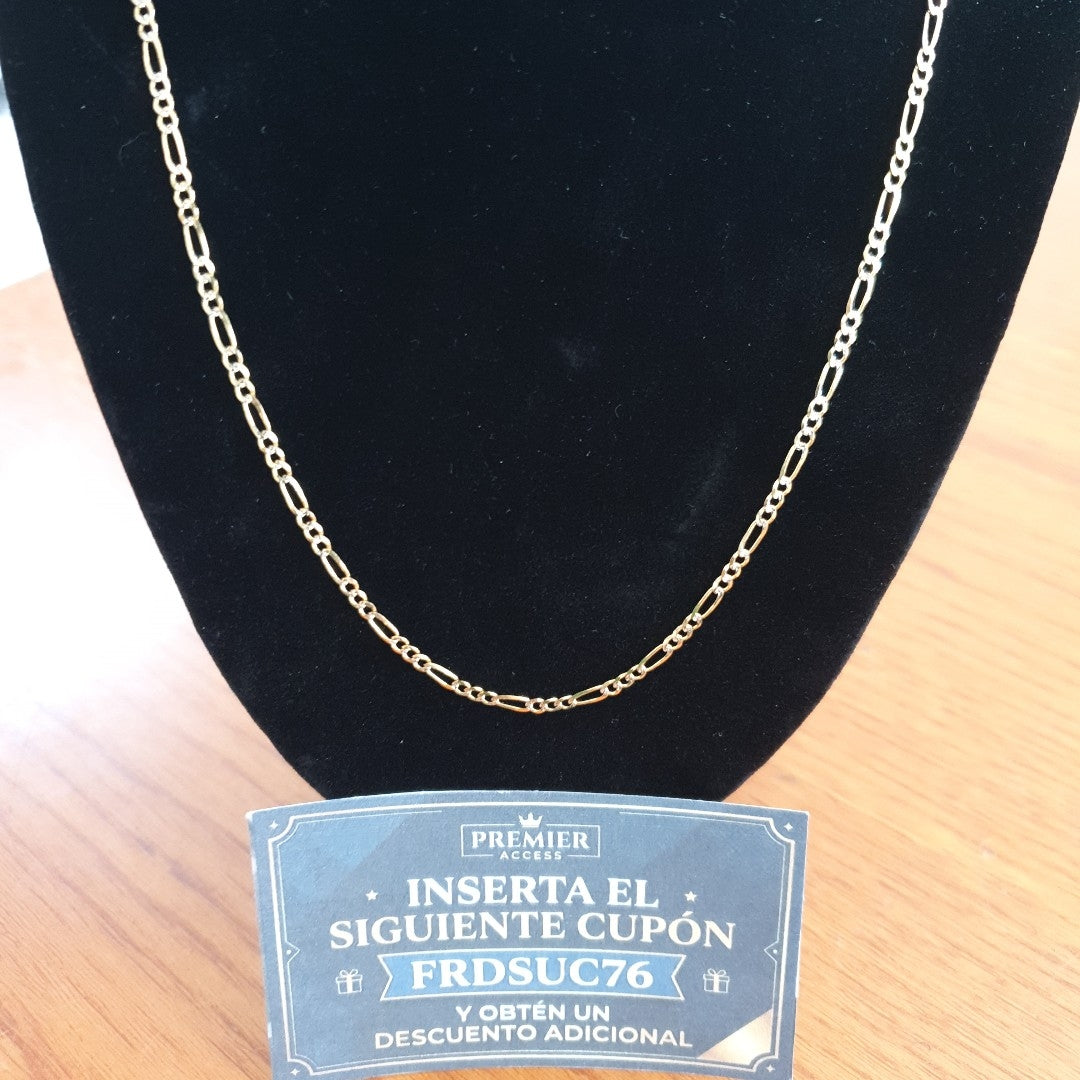 CADENAS TEJIDO 3X1 ORO 14K 55 CM 4.9 GR (NUEVO)