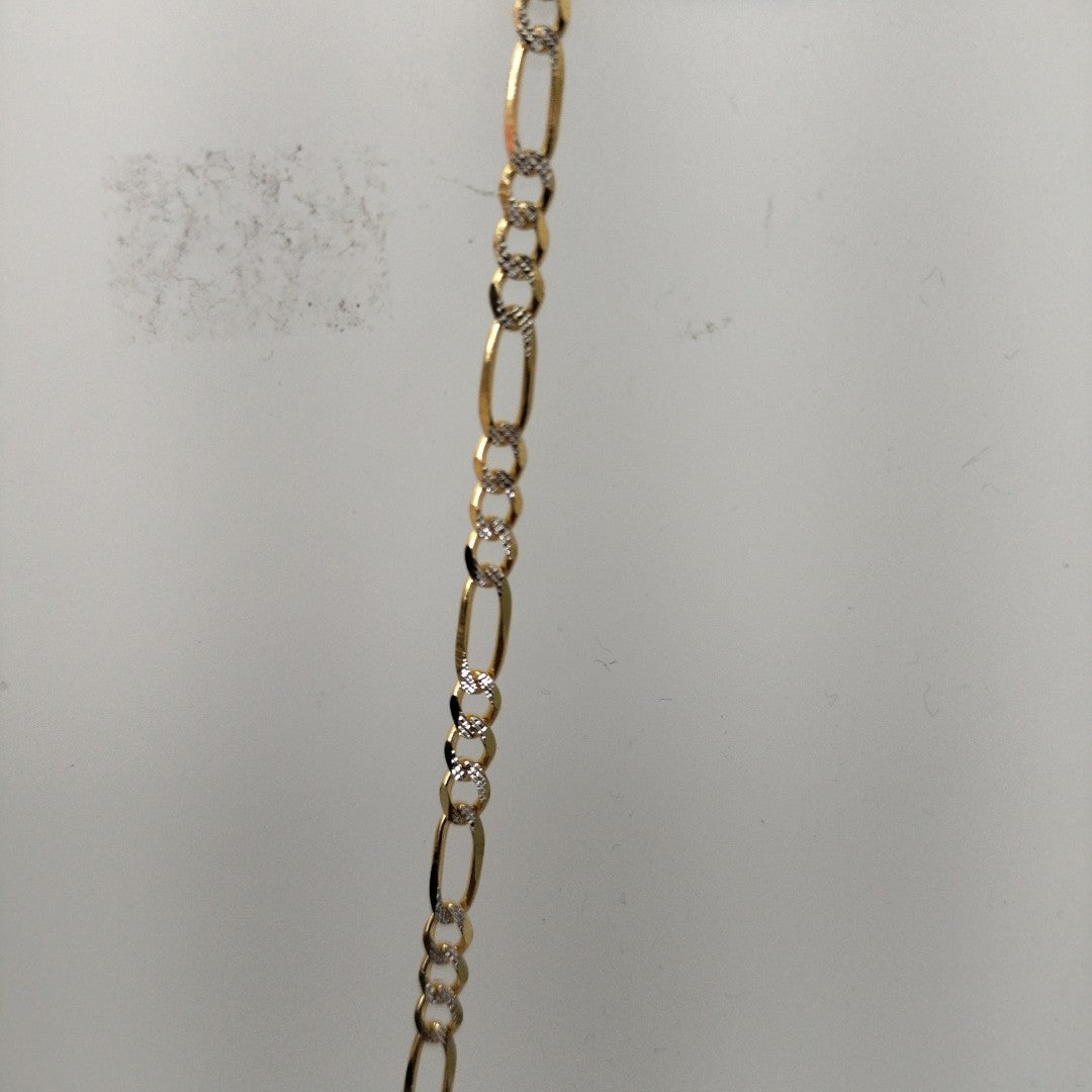 CADENAS TEJIDO 3X1 DIAMANTADO ORO 10K 60 CM 7 GR (NUEVO)