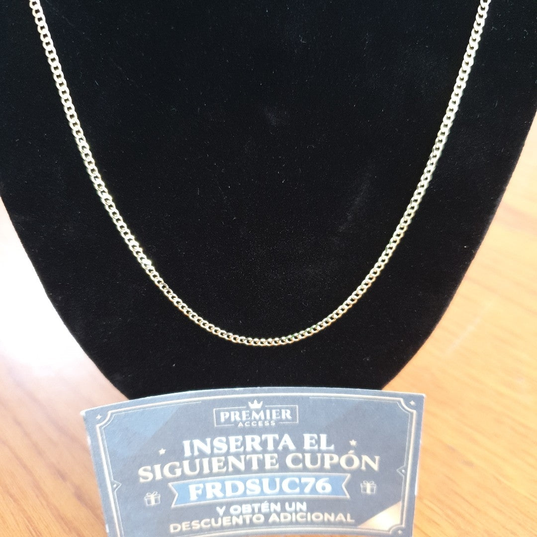 CADENAS TEJIDO BARBADA ORO 10K 50 CM 3.5 GR (NUEVO)