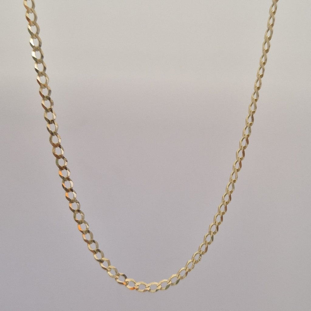 CADENAS TEJIDO BARBADA ORO 14K 60 CM 5.4 GR (NUEVO)