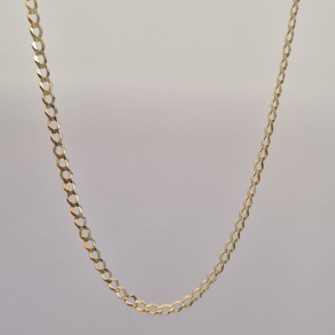 CADENAS TEJIDO BARBADA ORO 14K 60 CM 5.4 GR (NUEVO)
