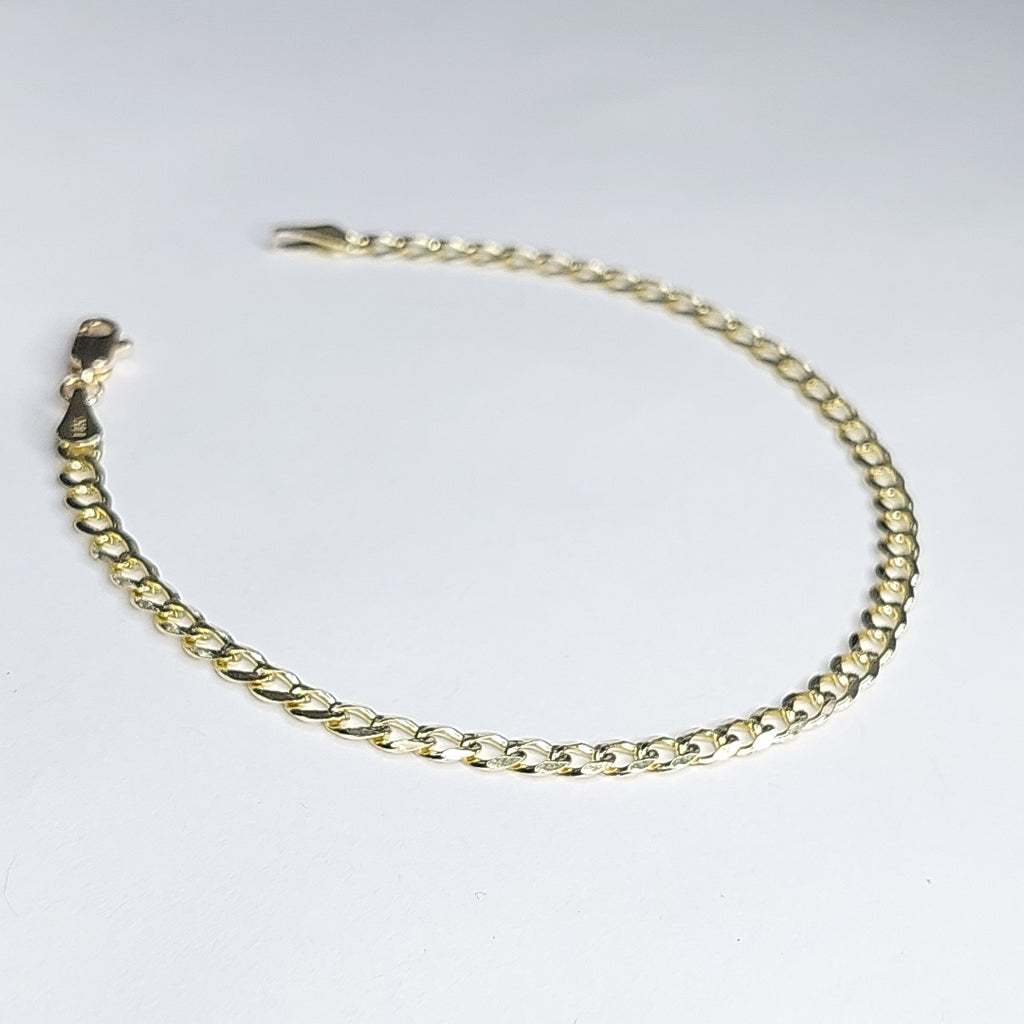 PULSERAS BARBADA ORO 14K 21 CM 5.2 GR (NUEVO)