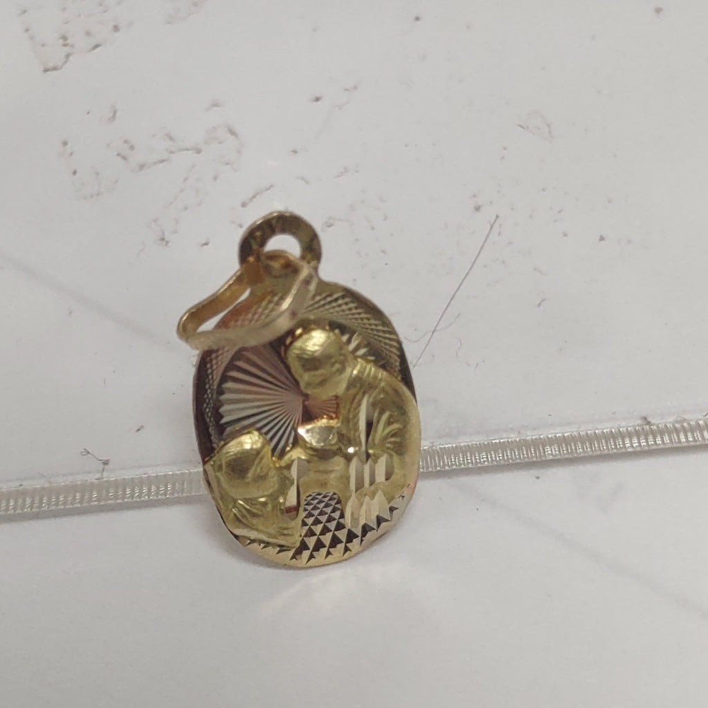 DIJE, MEDALLA RELIGIOSA ORO 14 K 0.8 GRMS (SEMINUEVO)