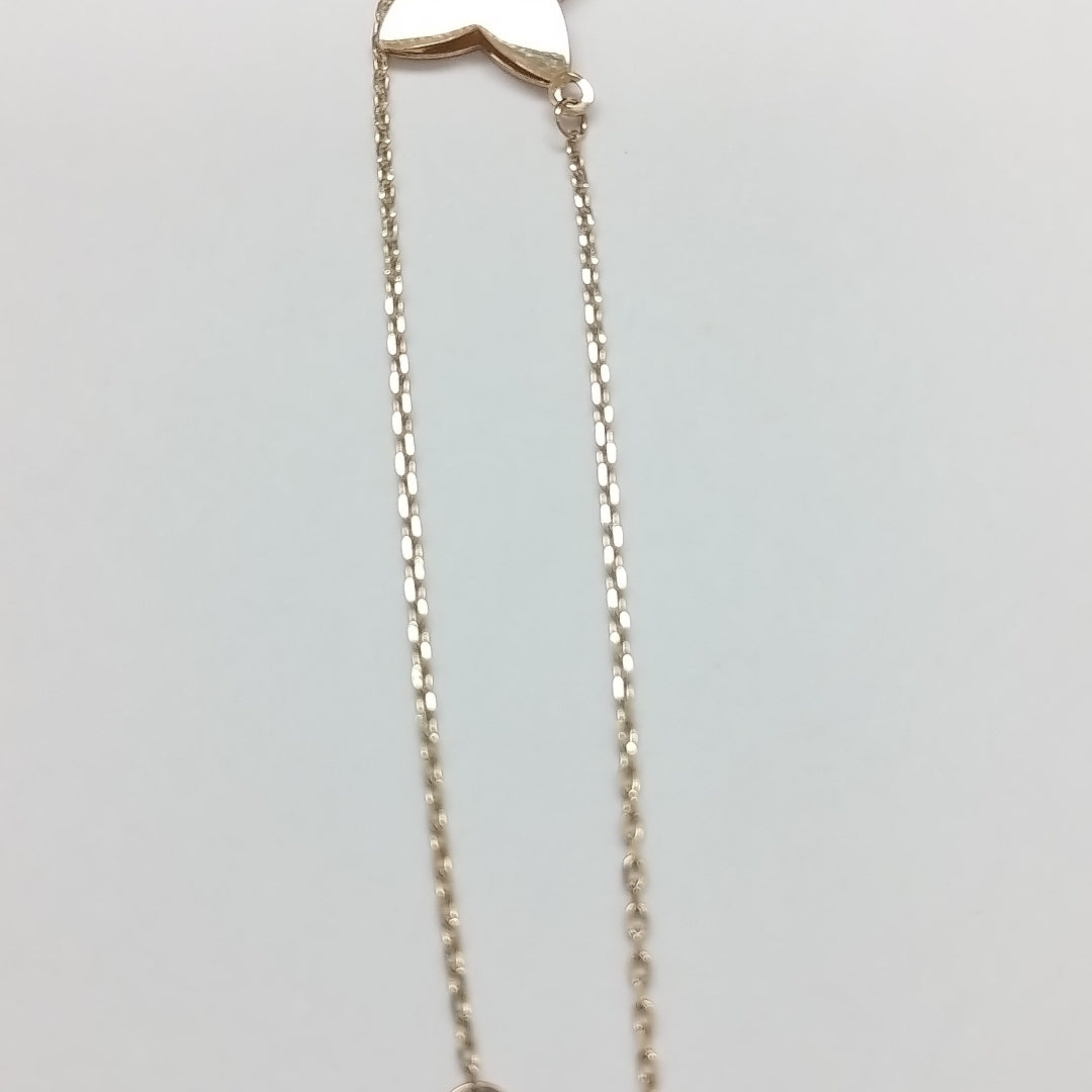 PULSERAS TEJIDO ESPECIAL C/DIJE ORO 10K 18 CM 1.3 GR (NUEVO)