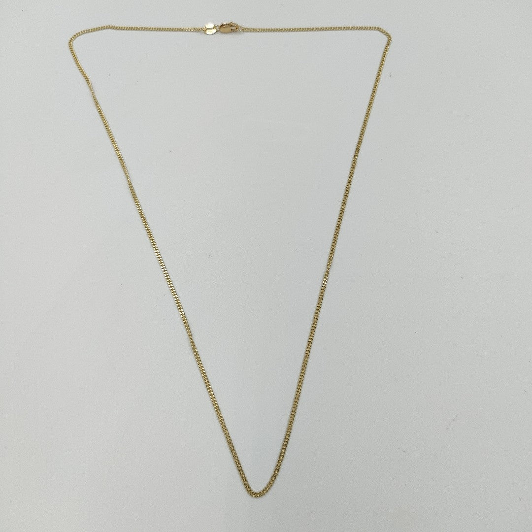 CADENAS TEJIDO BARBADA ORO 10K 50 CM 3.1 GR (NUEVO)