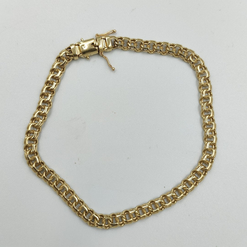 PULSERAS TEJIDO CHINO ORO 10K 21 CM 8.4 GR (NUEVO)