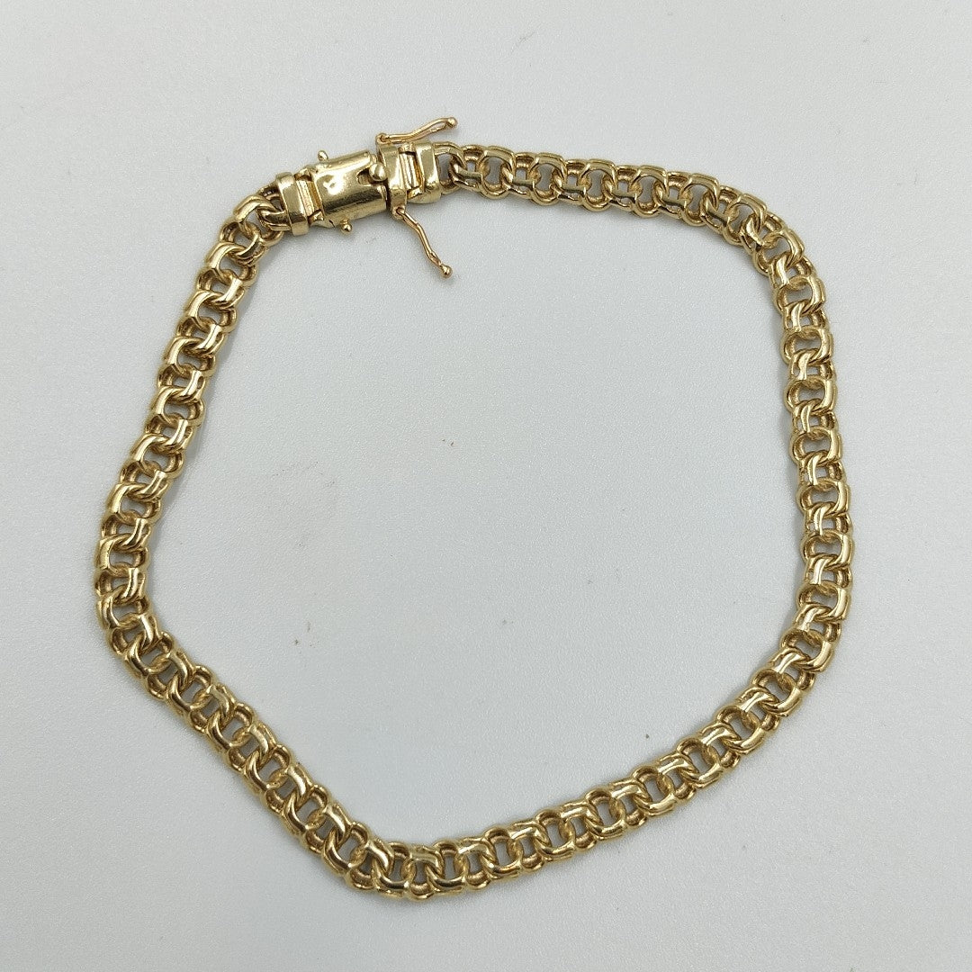 PULSERAS TEJIDO CHINO ORO 10K 21 CM 8.4 GR (NUEVO)
