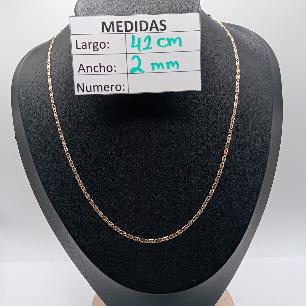 CADENA ORO COMBINADO 14 K 2 GRMS (SEMINUEVO)