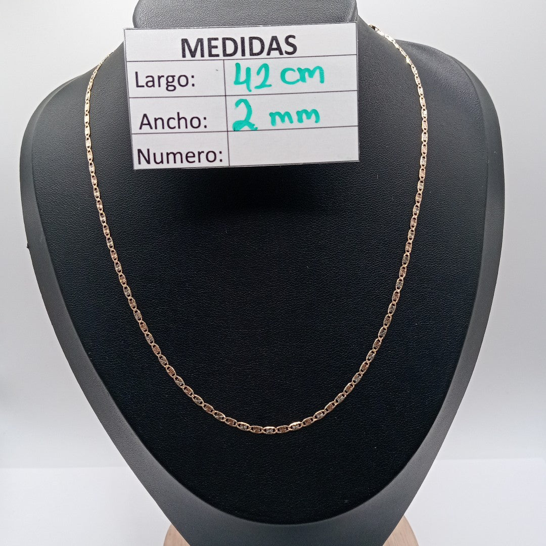 CADENA ORO COMBINADO 14 K 2 GRMS (SEMINUEVO)