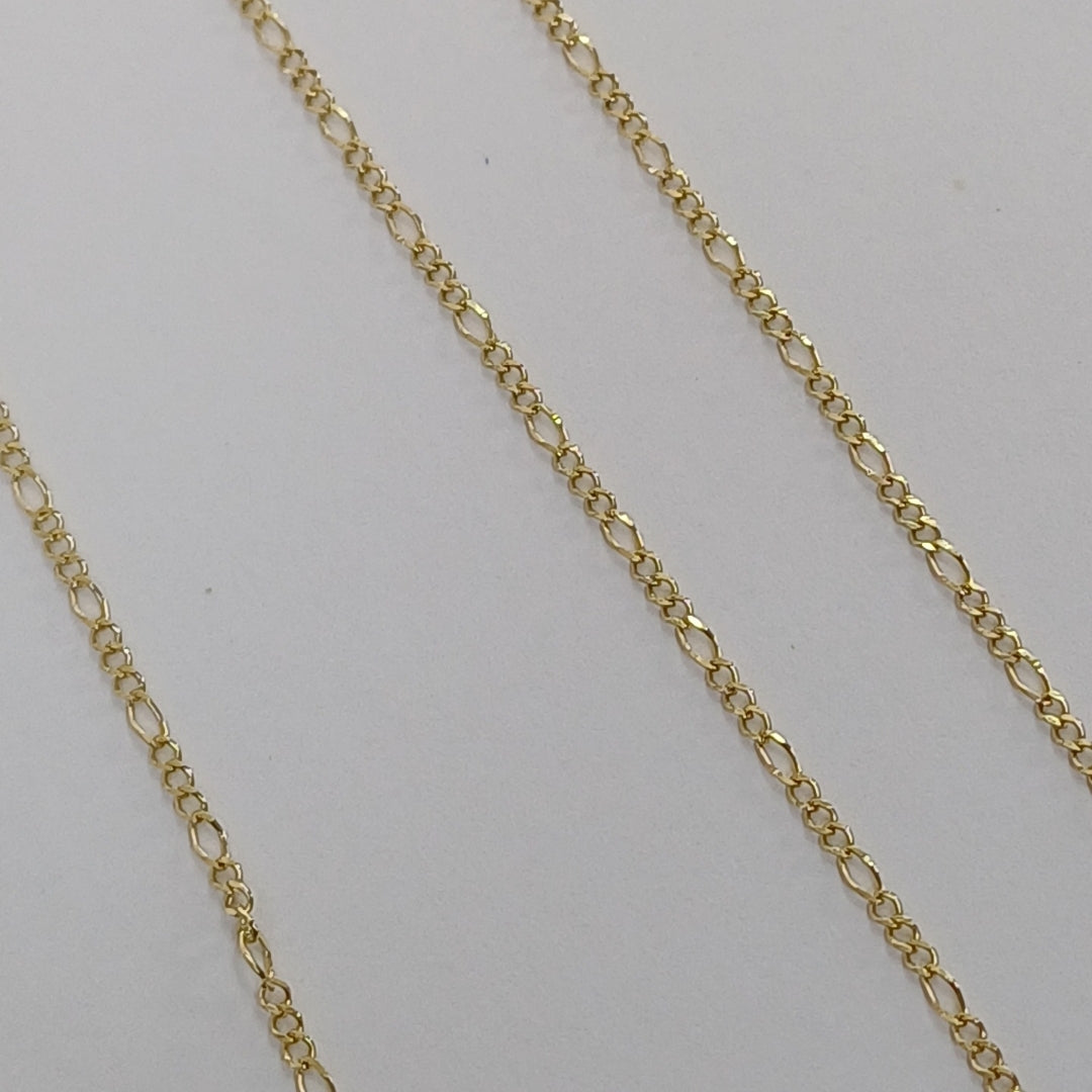CADENAS TEJIDO 3X1 ORO 10K 60 CM 1.5 GR (NUEVO)