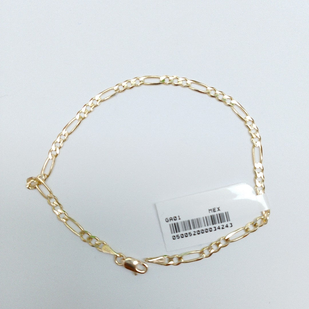 PULSERAS 3X1 ORO 14K 21 CM 3.3 GR (NUEVO)