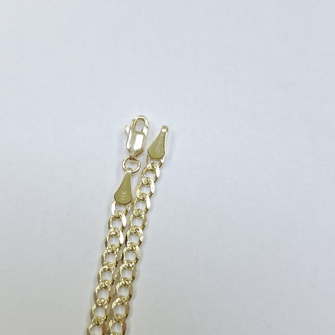 PULSERAS BARBADA ORO 14K 21 CM 5.3 GR (NUEVO)