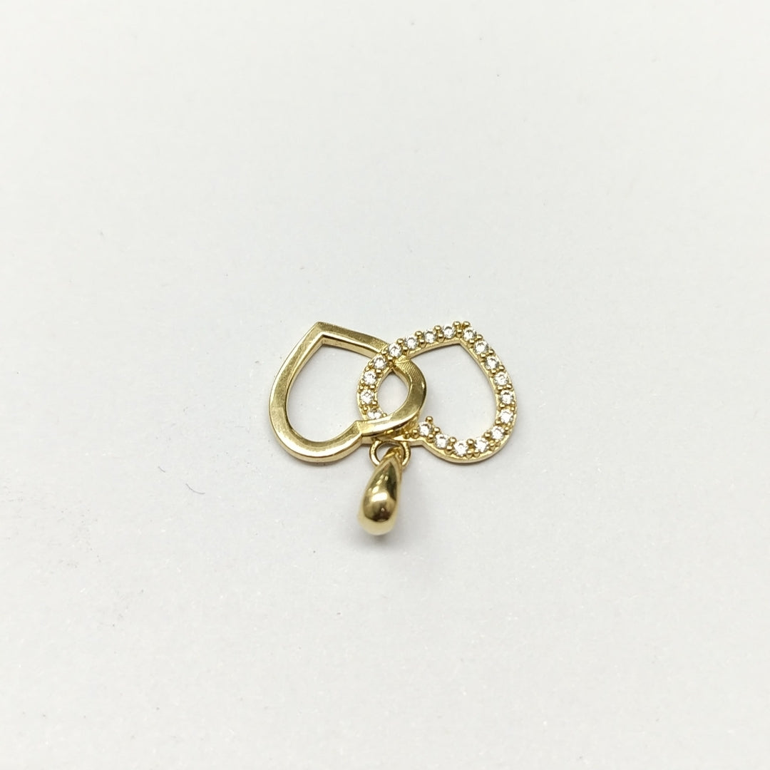 DIJES DOBLE CORAZON ORO 10K 1.5 GR (NUEVO)