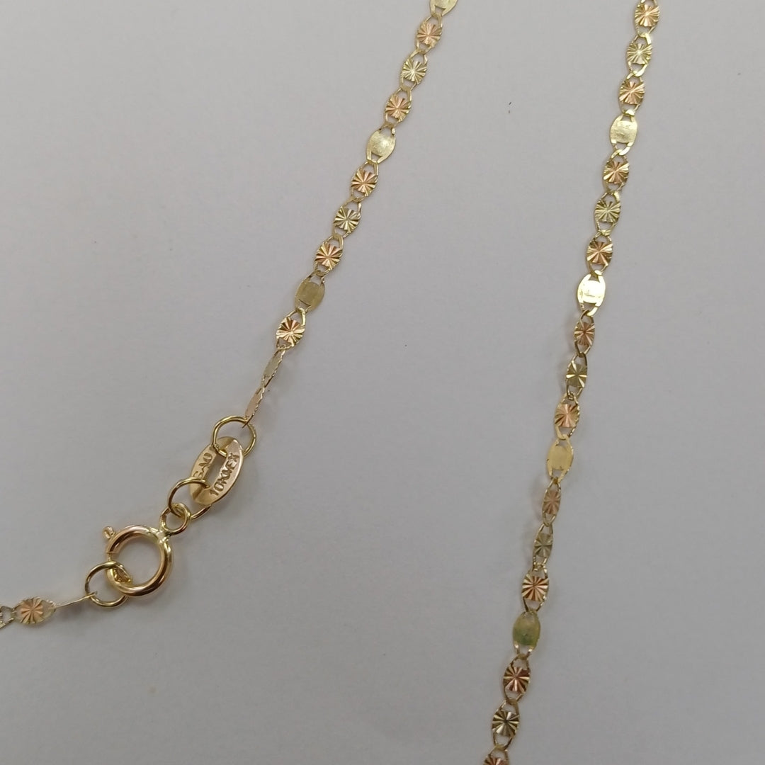 CADENAS TEJIDO GUCHI ORO 10K 55 CM 1.6 GR (NUEVO)