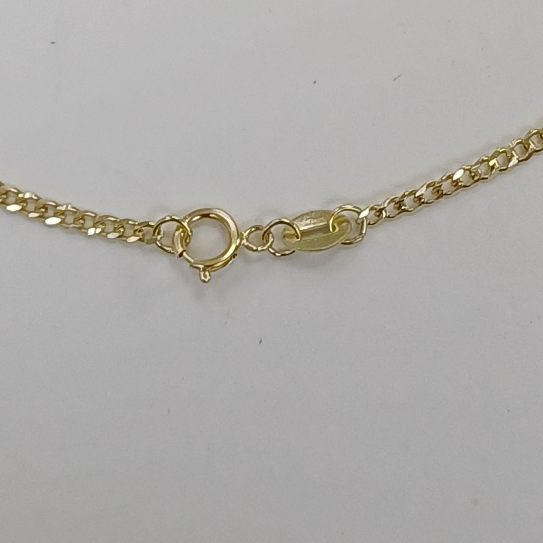 CADENAS TEJIDO BARBADA ORO 10K 50 CM 3.5 GR (NUEVO)