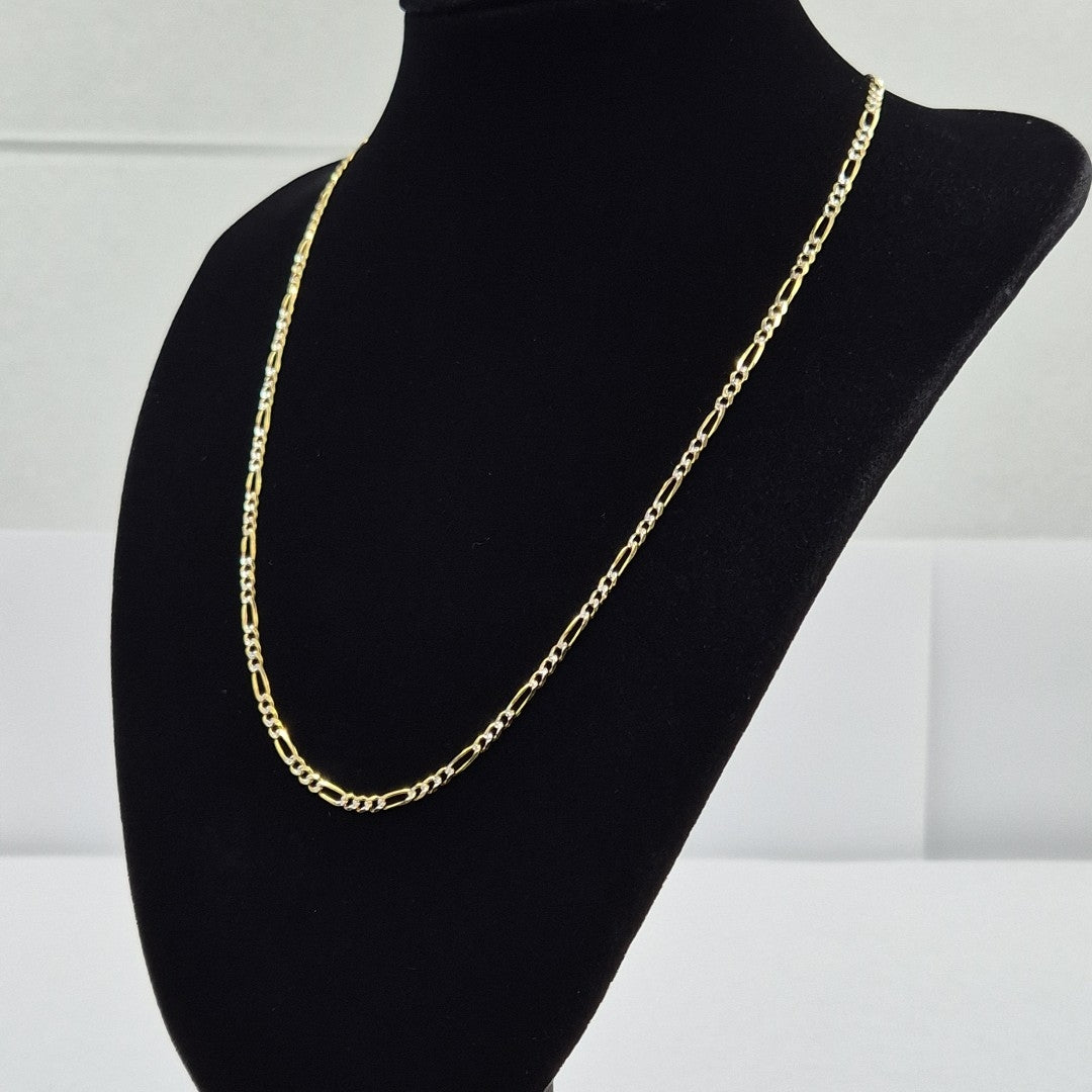 CADENAS 3X1 DIAMANTADA ORO 14K 55 CM 8.5 GR (NUEVO)