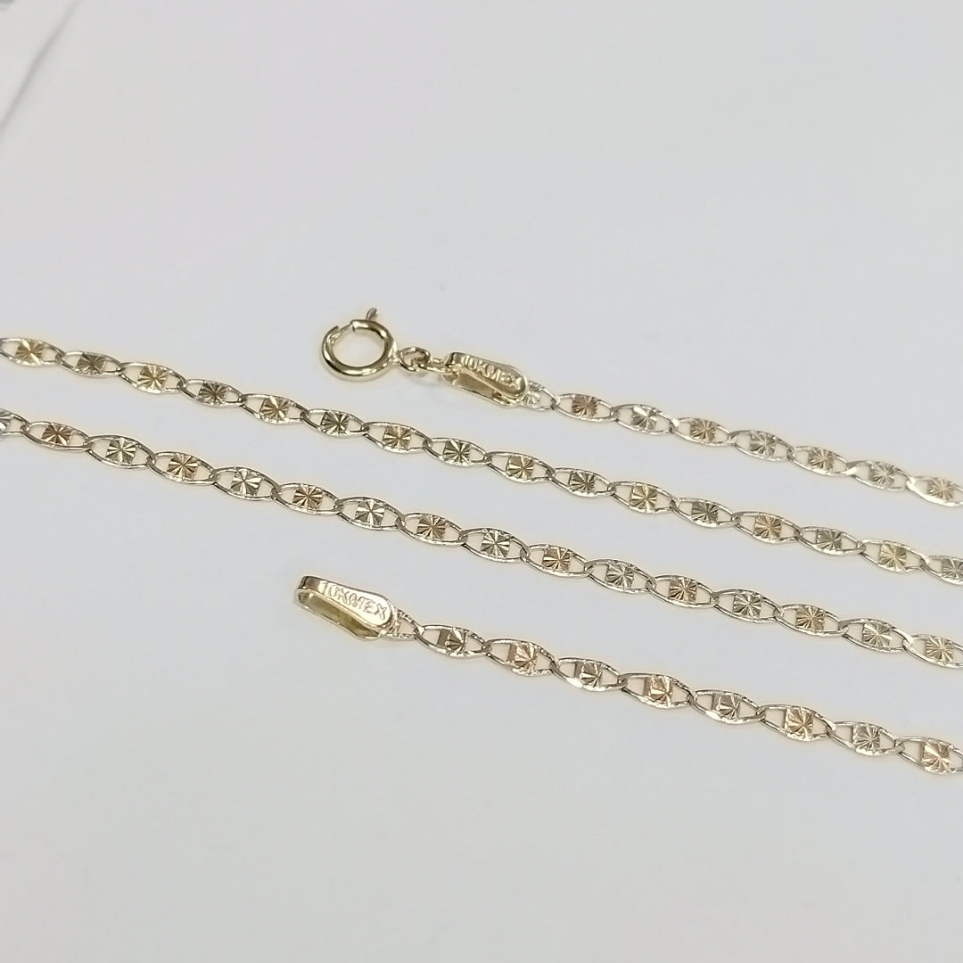 CADENAS TEJIDO GUCHI ORO 10K 60 CM 2.9 GR (NUEVO)