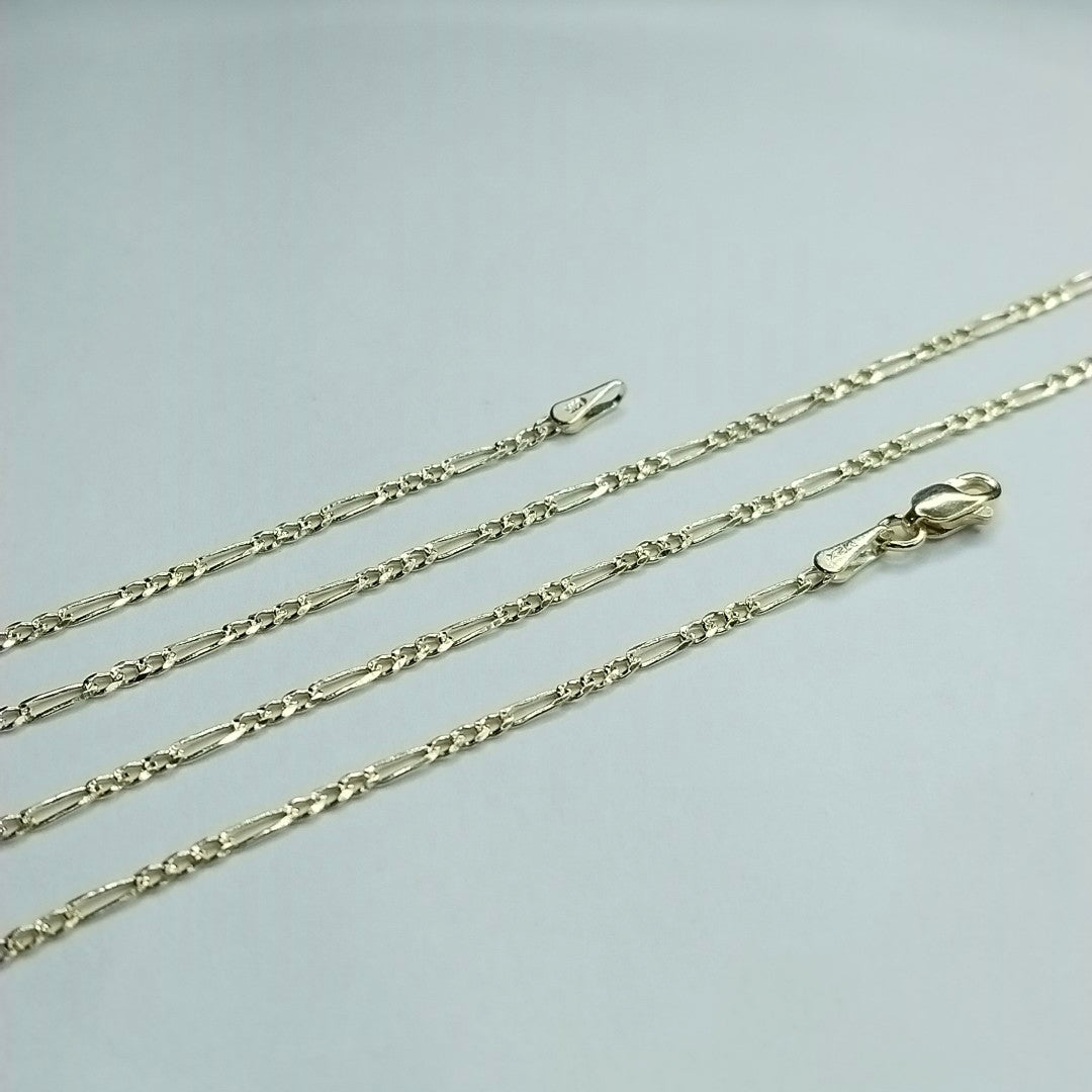 CADENAS 3X1 ORO 14K 55 CM 4 GR (NUEVO)