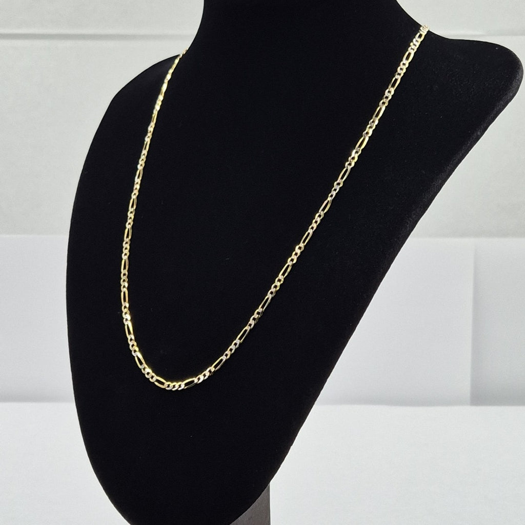 CADENAS TEJIDO 3X1 DIAMANTADO ORO 10K 60 CM 6.5 GR (NUEVO)