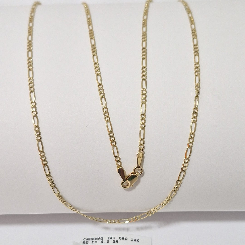 CADENAS 3X1 ORO 14K 60 CM 4.2 GR (NUEVO)