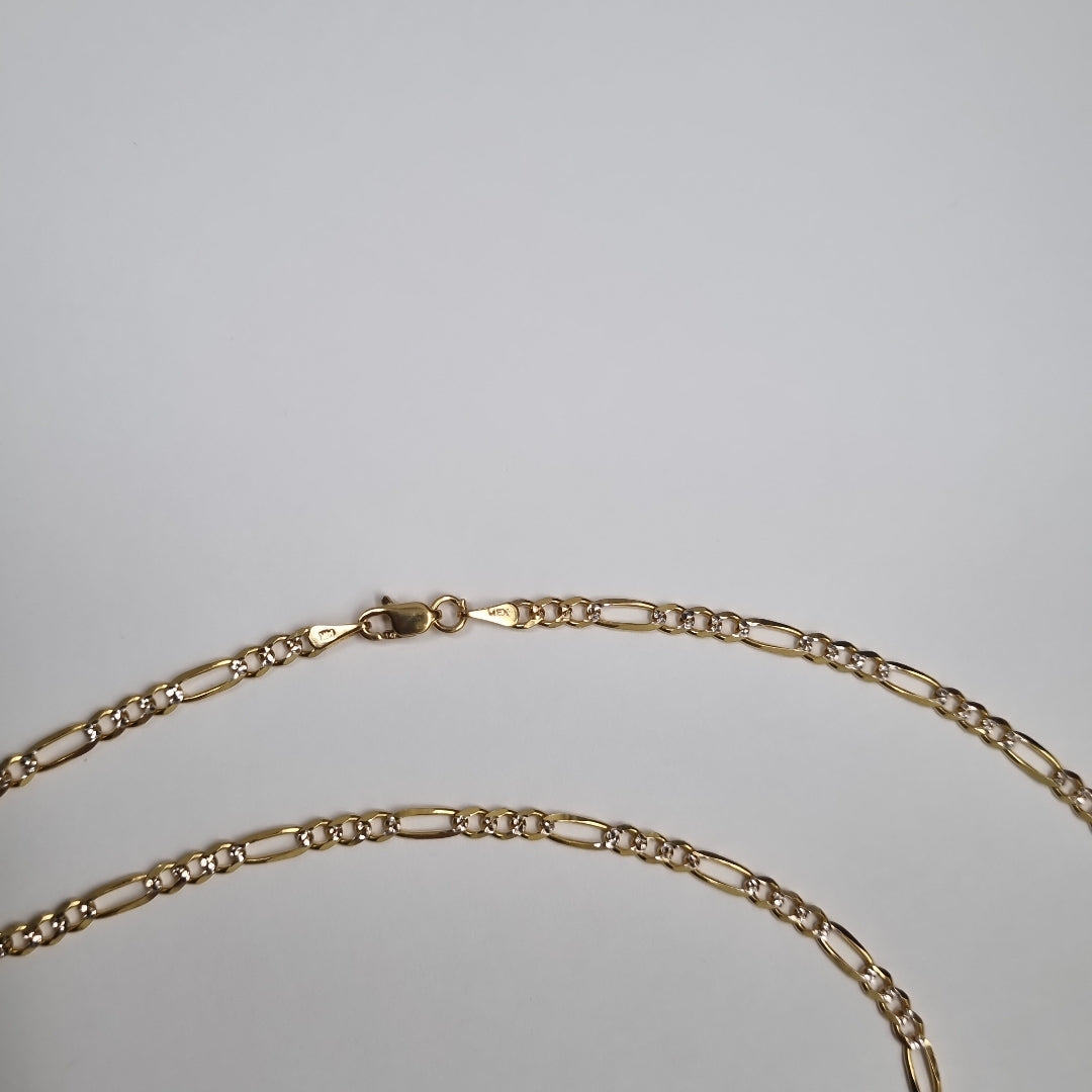 CADENAS 3X1 DIAMANTADA ORO 14K 55 CM 8.6 GR (NUEVO)