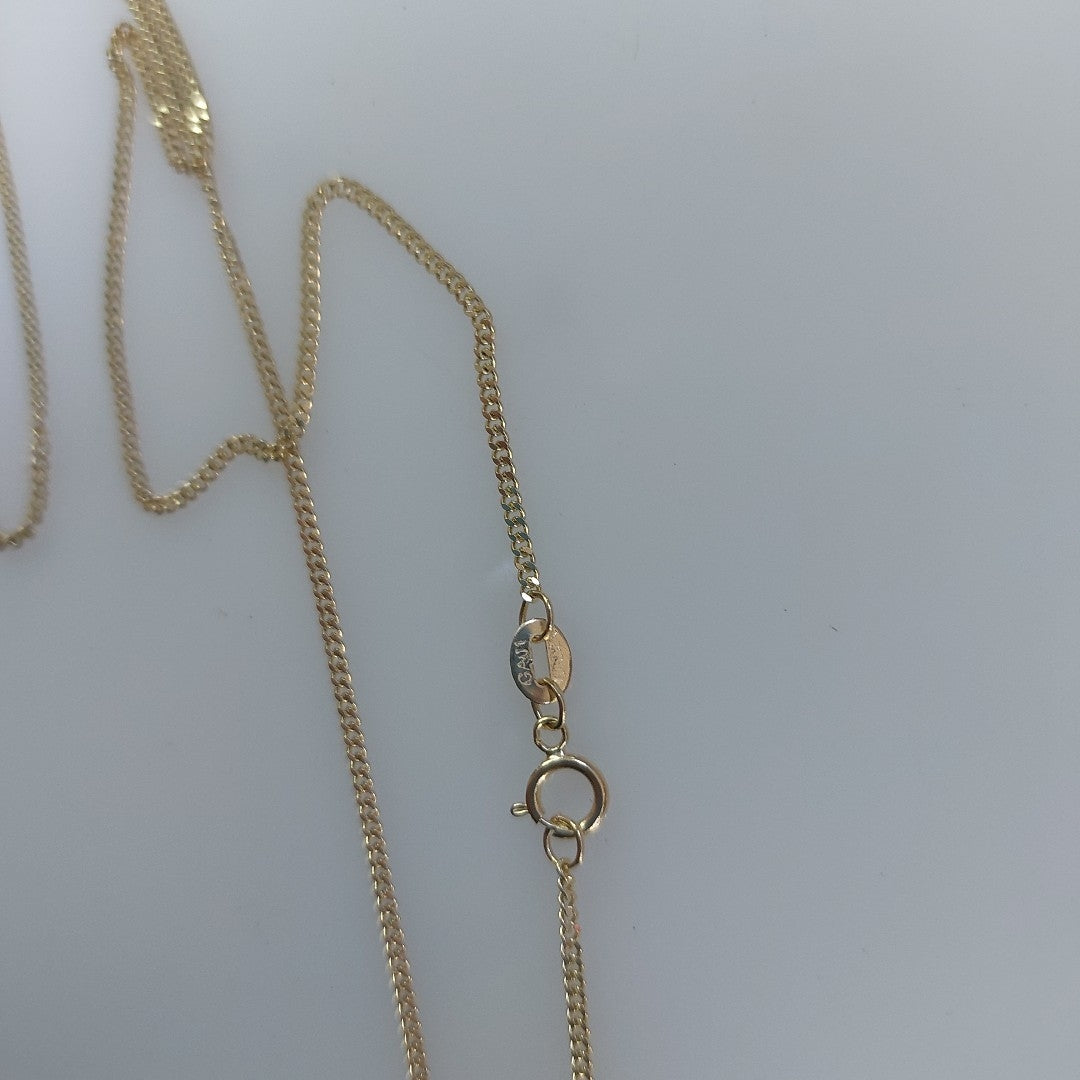 CADENAS TEJIDO BARBADA ORO 10K 50 CM 2.8 GR (NUEVO)
