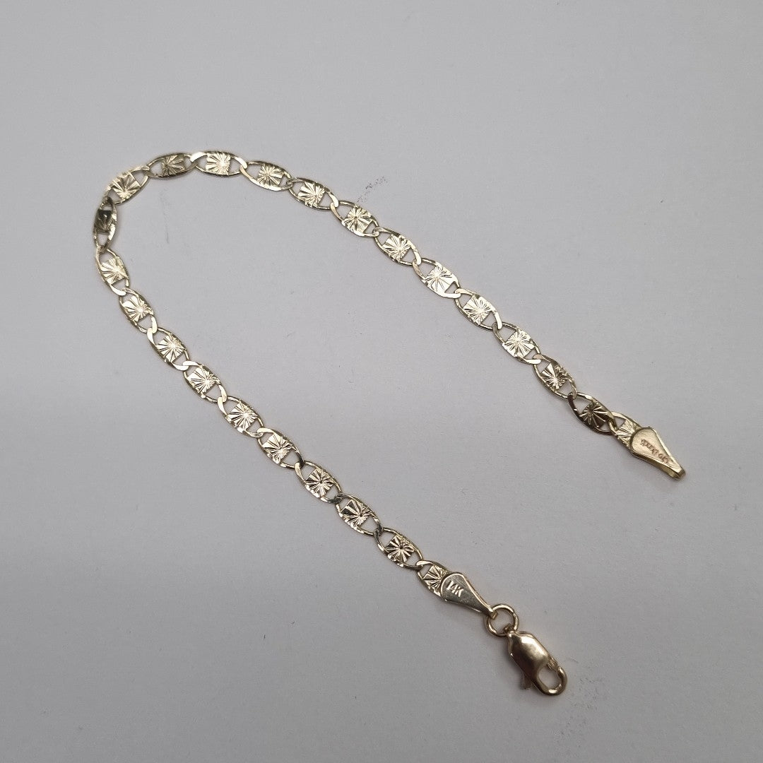 PULSERAS GUCHI ORO 14K 18 CM 2.9 GR (NUEVO)