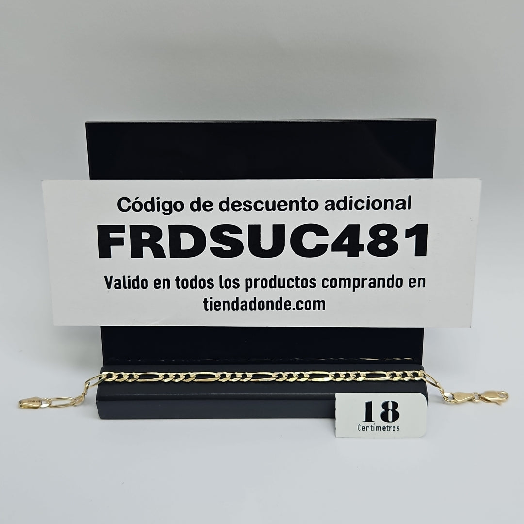 PULSERAS TEJIDO 3X1 ORO 14K 18 CM 4.2 GR (NUEVO)