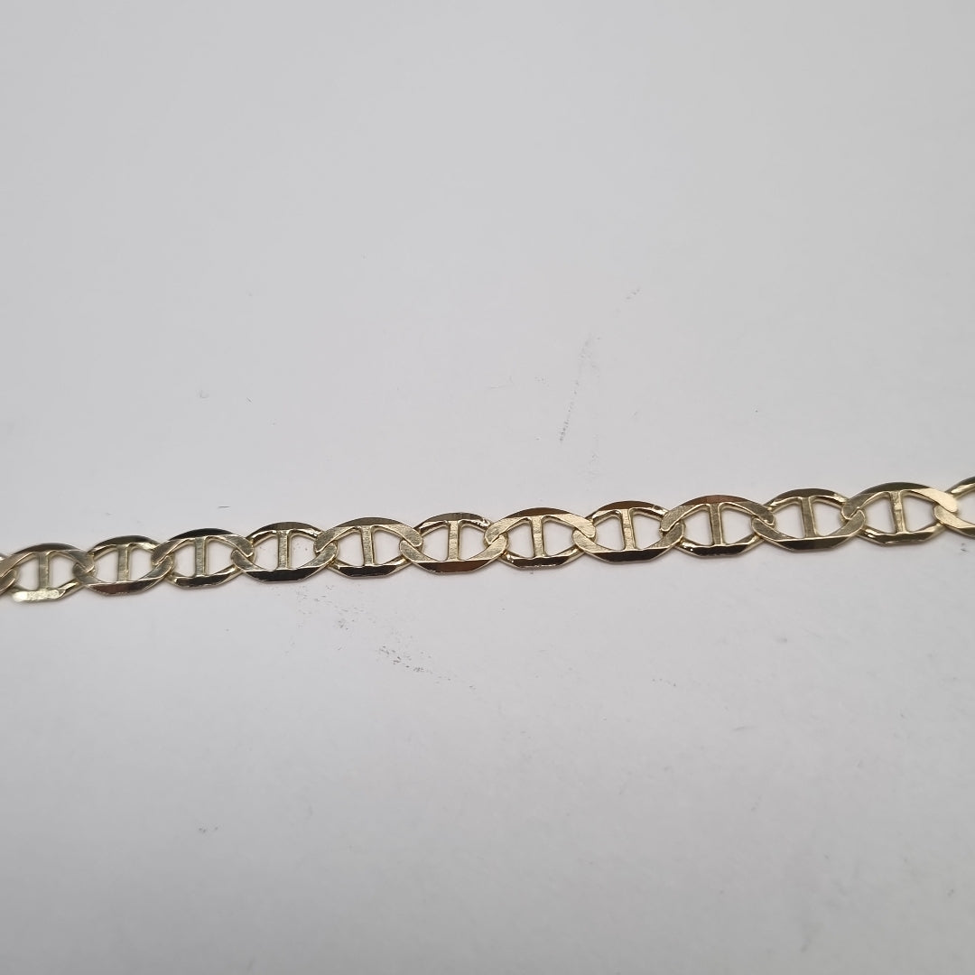PULSERAS TEJIDO MARINERA ORO 14K 21 CM 3.3 GR (NUEVO)