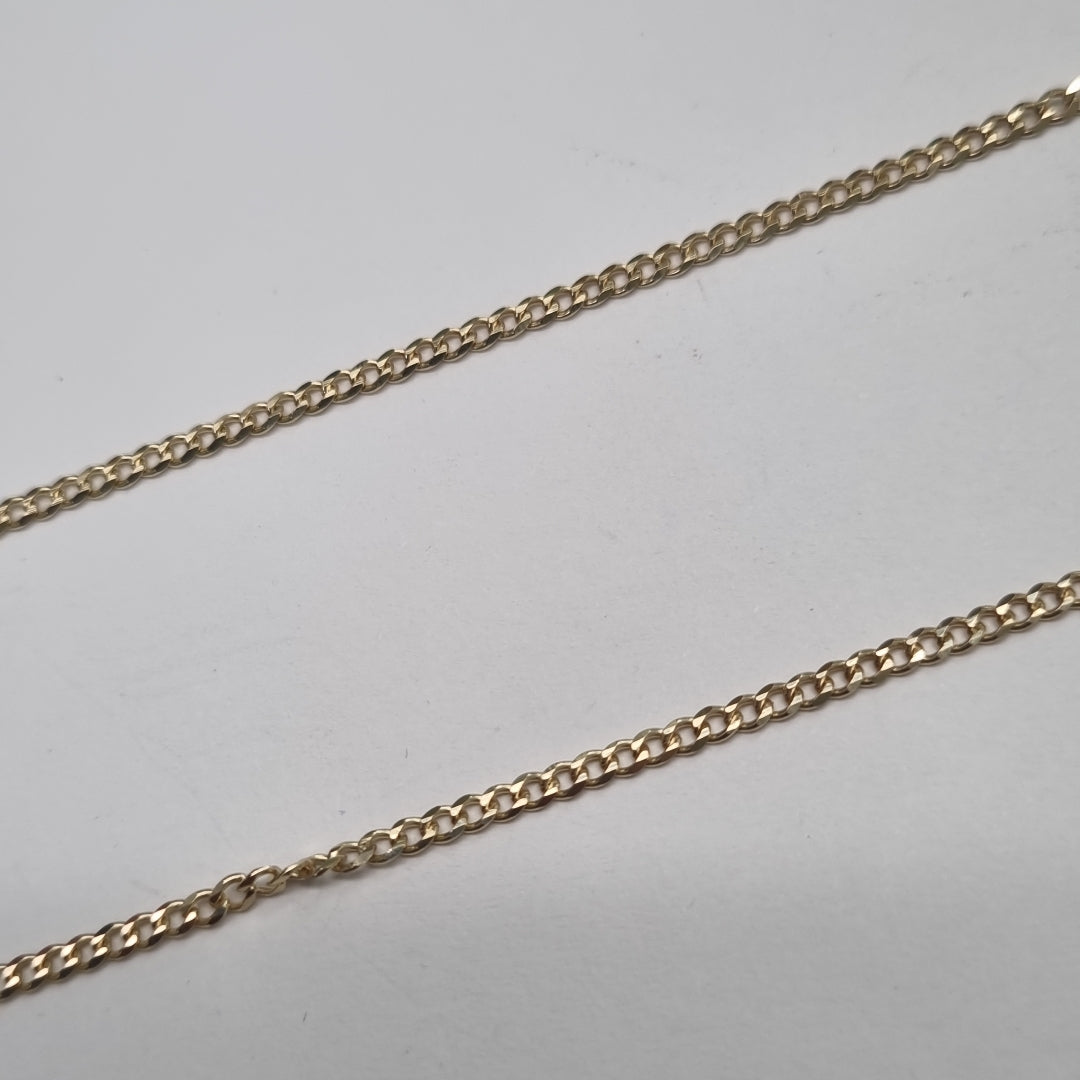 CADENAS TEJIDO BARBADA ORO 10K 50 CM 3.5 GR (NUEVO)