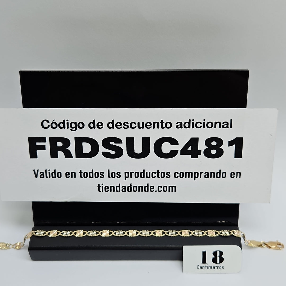 PULSERAS TEJIDO GUCHI ORO 10K 18 CM 2.6 GR (NUEVO)