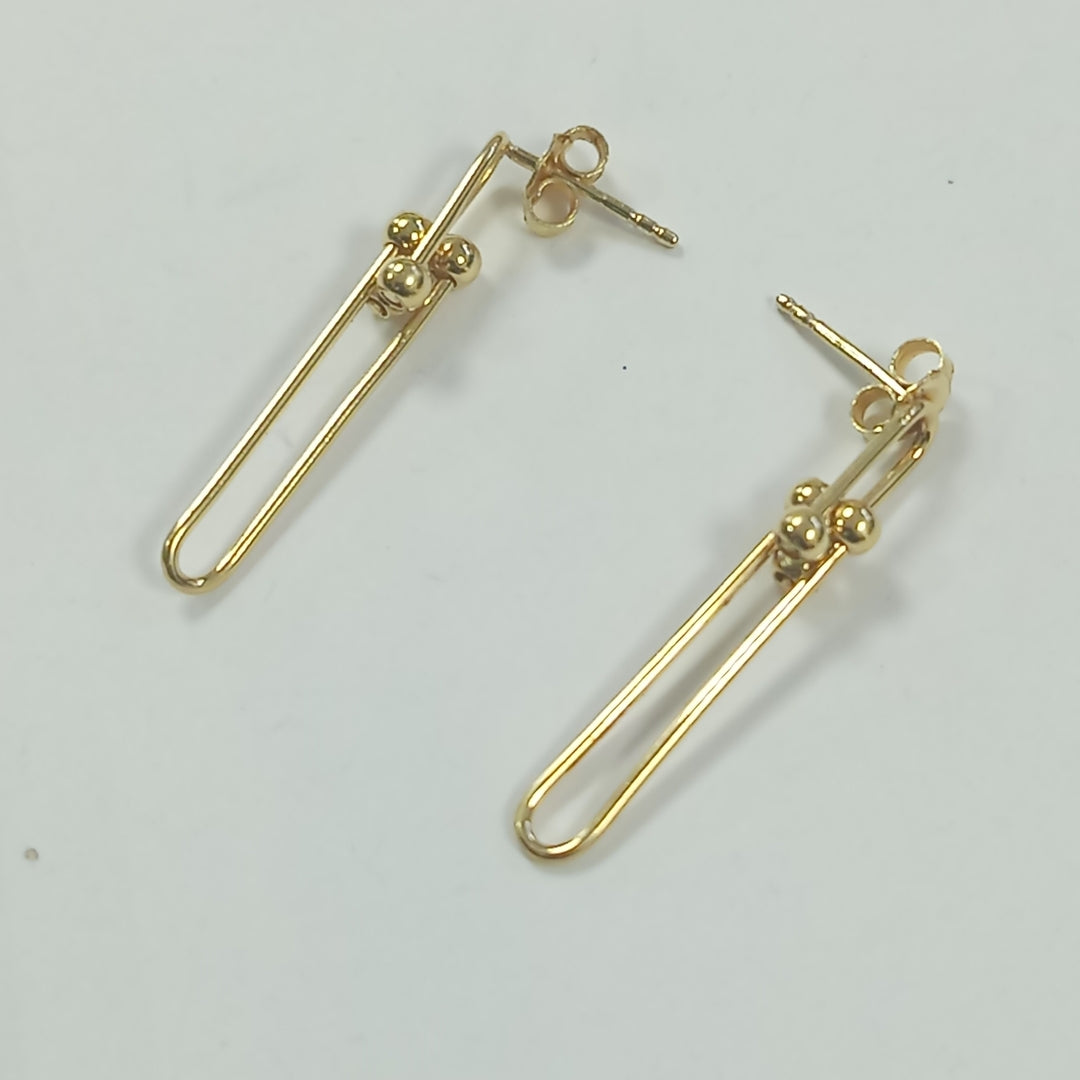 ARETES PAR ORO 14 K 2.4 GRMS (SEMINUEVO)
