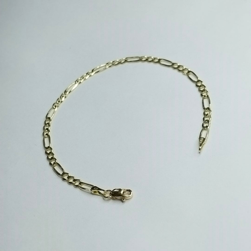 PULSERAS TEJIDO 3X1 ORO 14K 18 CM 2.9 GR (NUEVO)
