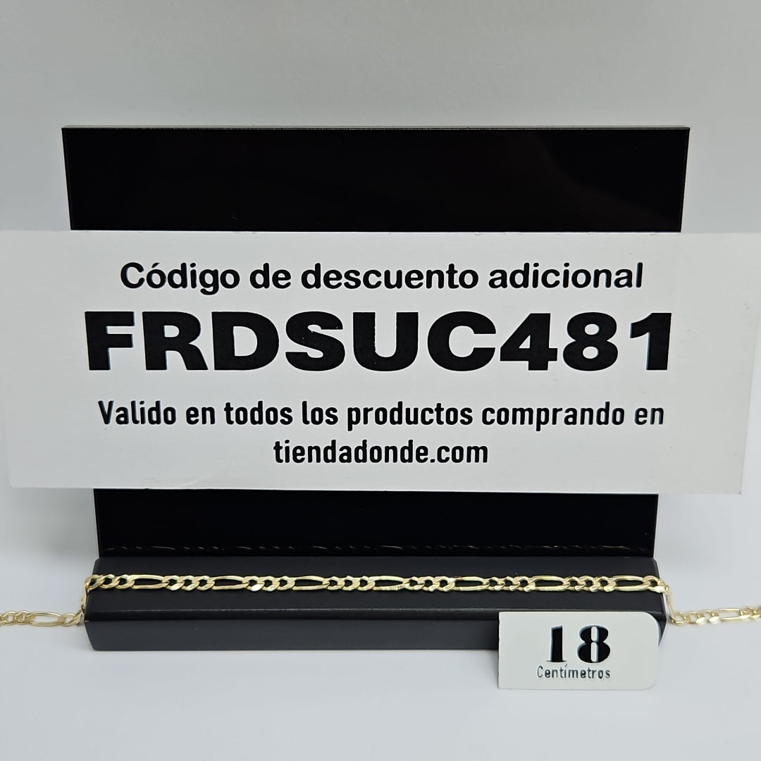 PULSERAS 3X1 ORO 14K 18 CM 2.7 GR (NUEVO)