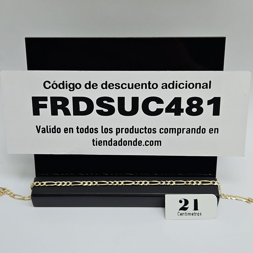 PULSERAS 3X1 ORO 14K 21 CM 3.4 GR (NUEVO)