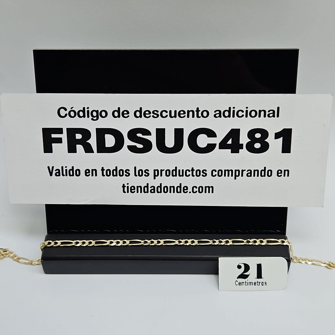 PULSERAS 3X1 ORO 14K 21 CM 3.4 GR (NUEVO)