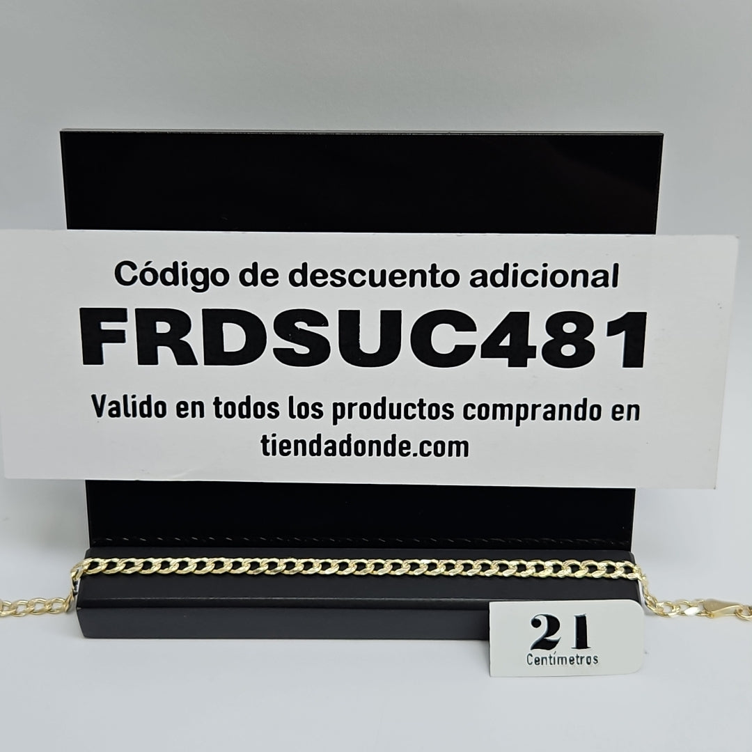 PULSERAS BARBADA ORO 14K 21 CM 5.2 GR (NUEVO)