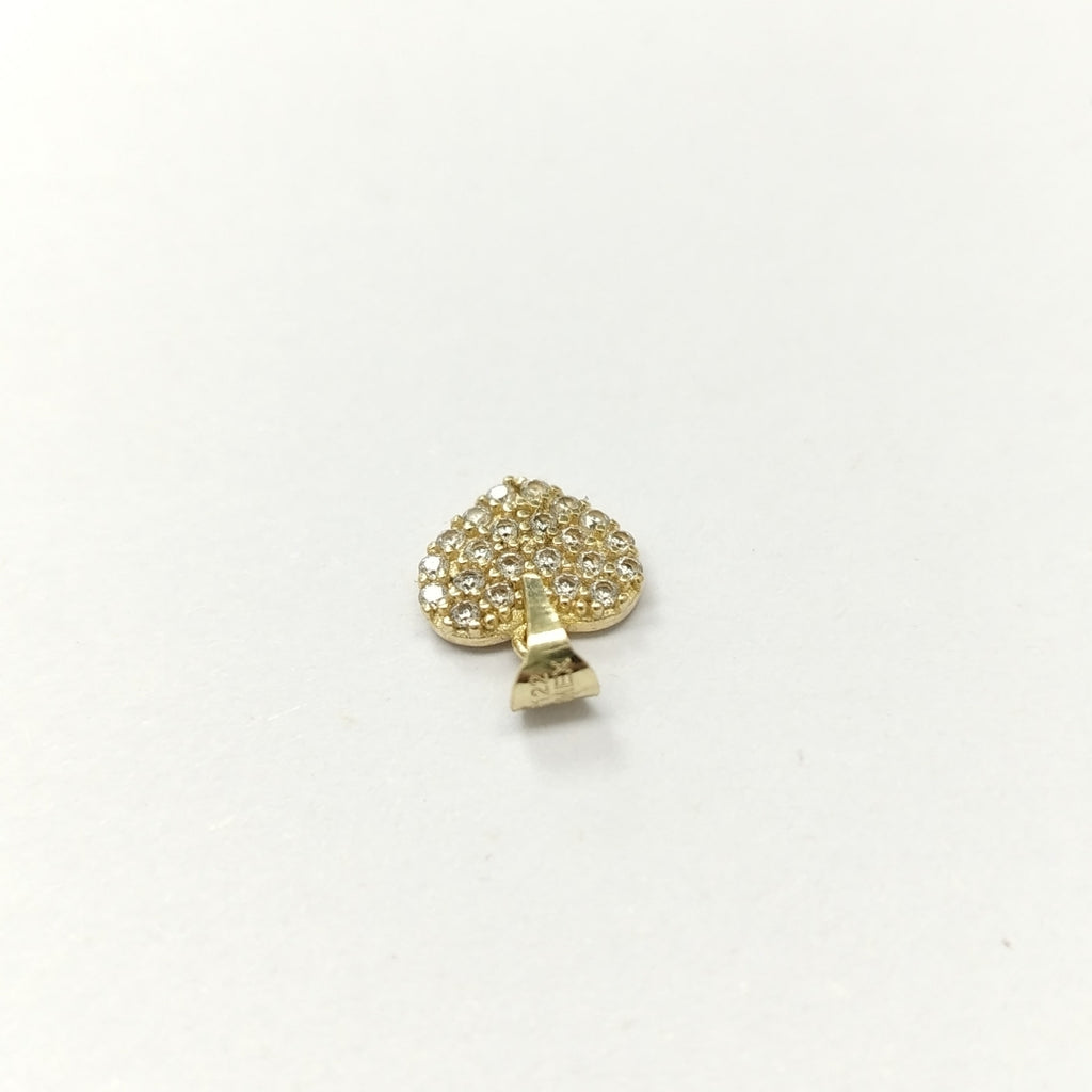 DIJES CORAZON C/CIRCONIA ORO 10K 0.7 GR (NUEVO)