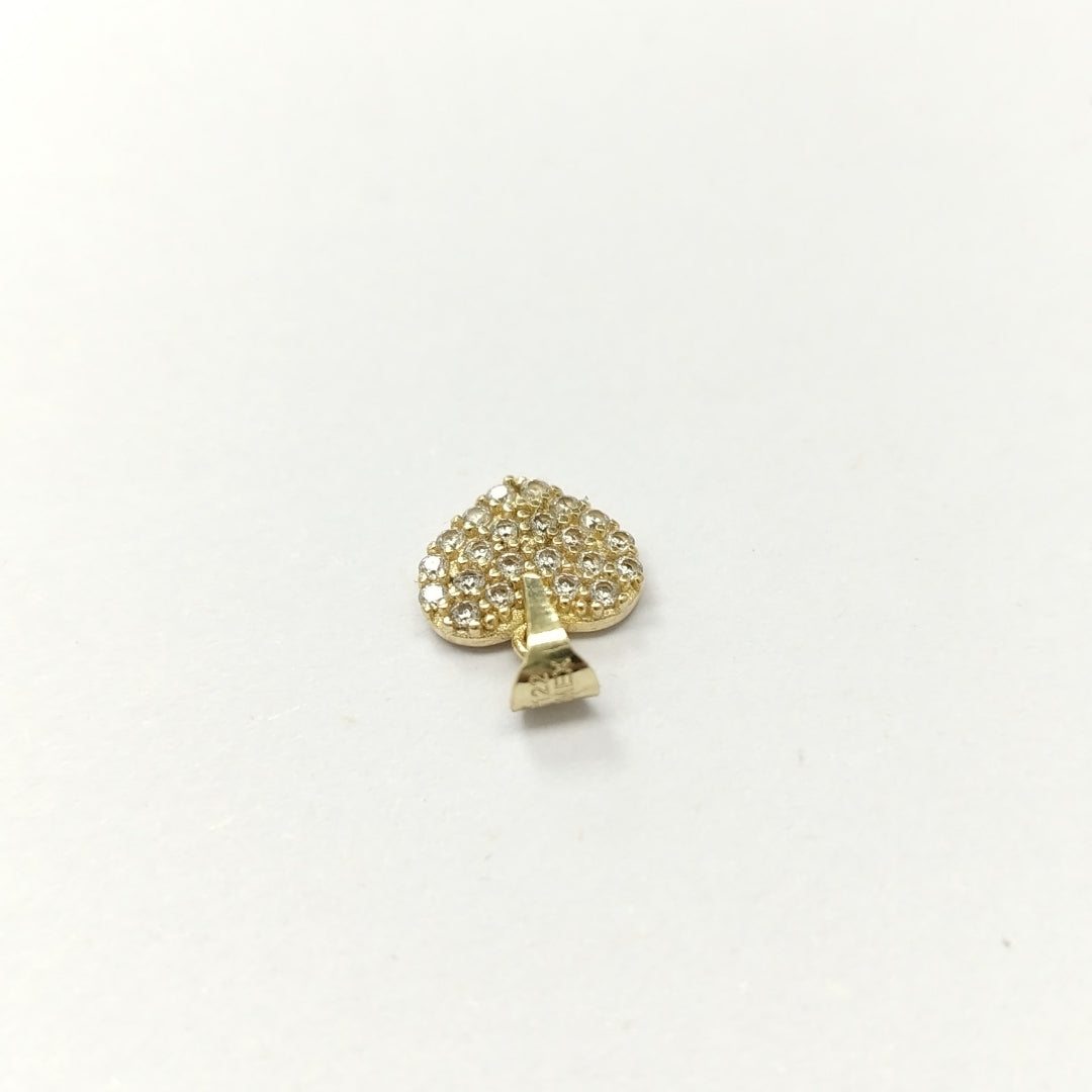 DIJES CORAZON C/CIRCONIA ORO 10K 0.7 GR (NUEVO)