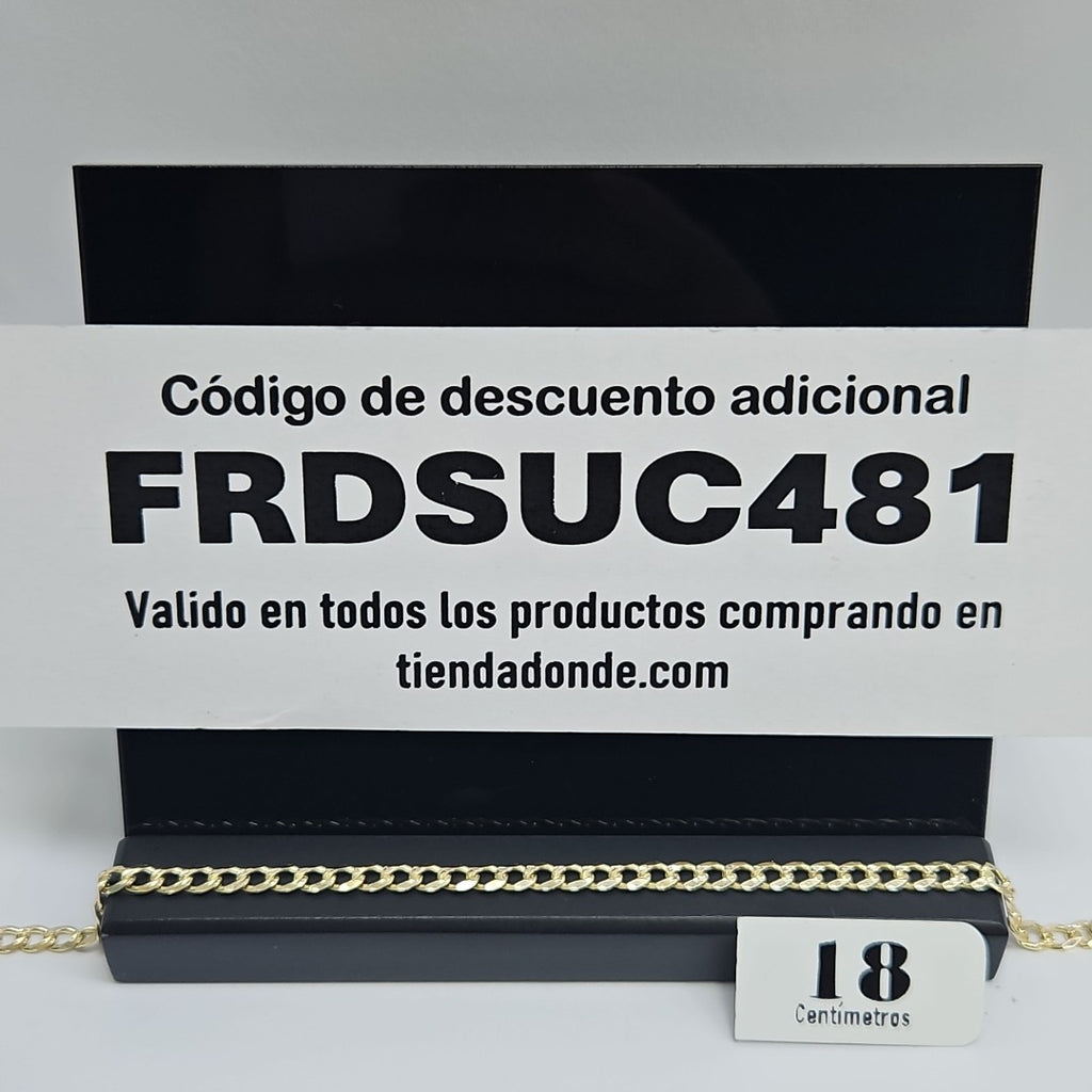 PULSERAS BARBADA ORO 14K 18 CM 4.7 GR (NUEVO)