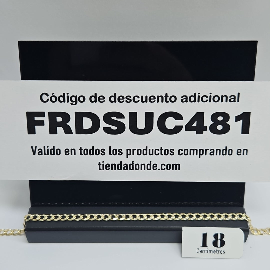 PULSERAS BARBADA ORO 14K 18 CM 4.7 GR (NUEVO)