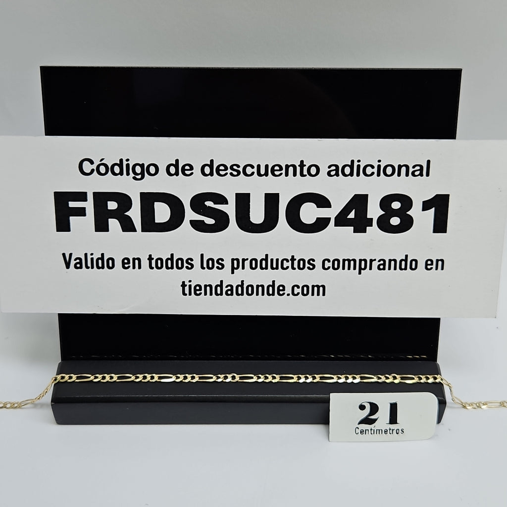 PULSERAS 3X1 ORO 14K 21 CM 2 GR (NUEVO)