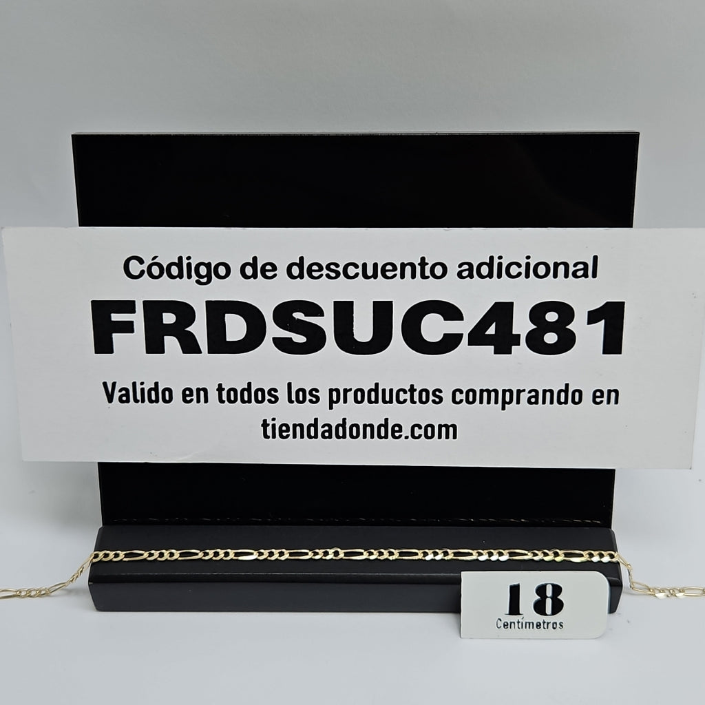 PULSERAS 3X1 ORO 14K 18 CM 1.9 GR (NUEVO)