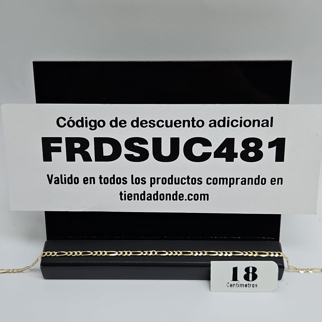 PULSERAS 3X1 ORO 14K 18 CM 1.9 GR (NUEVO)