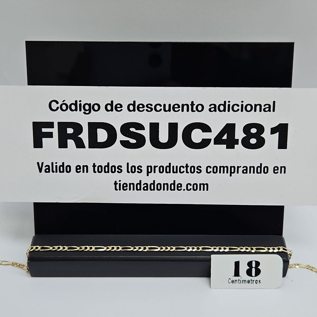 PULSERAS 3X1 ORO 14K 21 CM 1.8 GR (NUEVO)