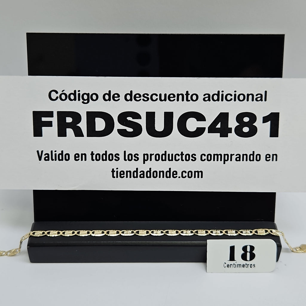 PULSERAS GUCHI ORO 14K 18 CM 2.9 GR (NUEVO)