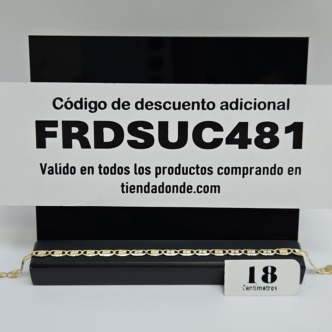 PULSERAS GUCHI ORO 14K 18 CM 2.9 GR (NUEVO)